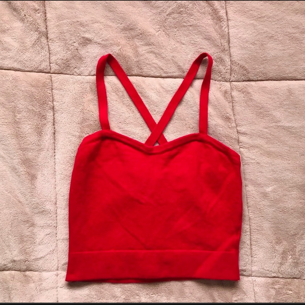 American apparel red crop!